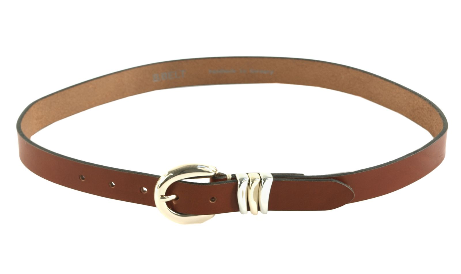 b.belt Valeria 25mm Leather Belt W75 Middle Brown b.belt Valeria 25mm Leather Belt W75 Middle Brown