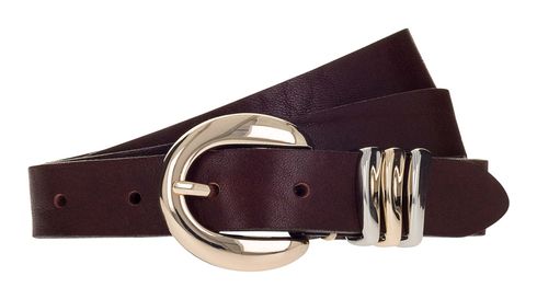 b.belt Valeria 25mm Leather Belt W75 Dark Brown