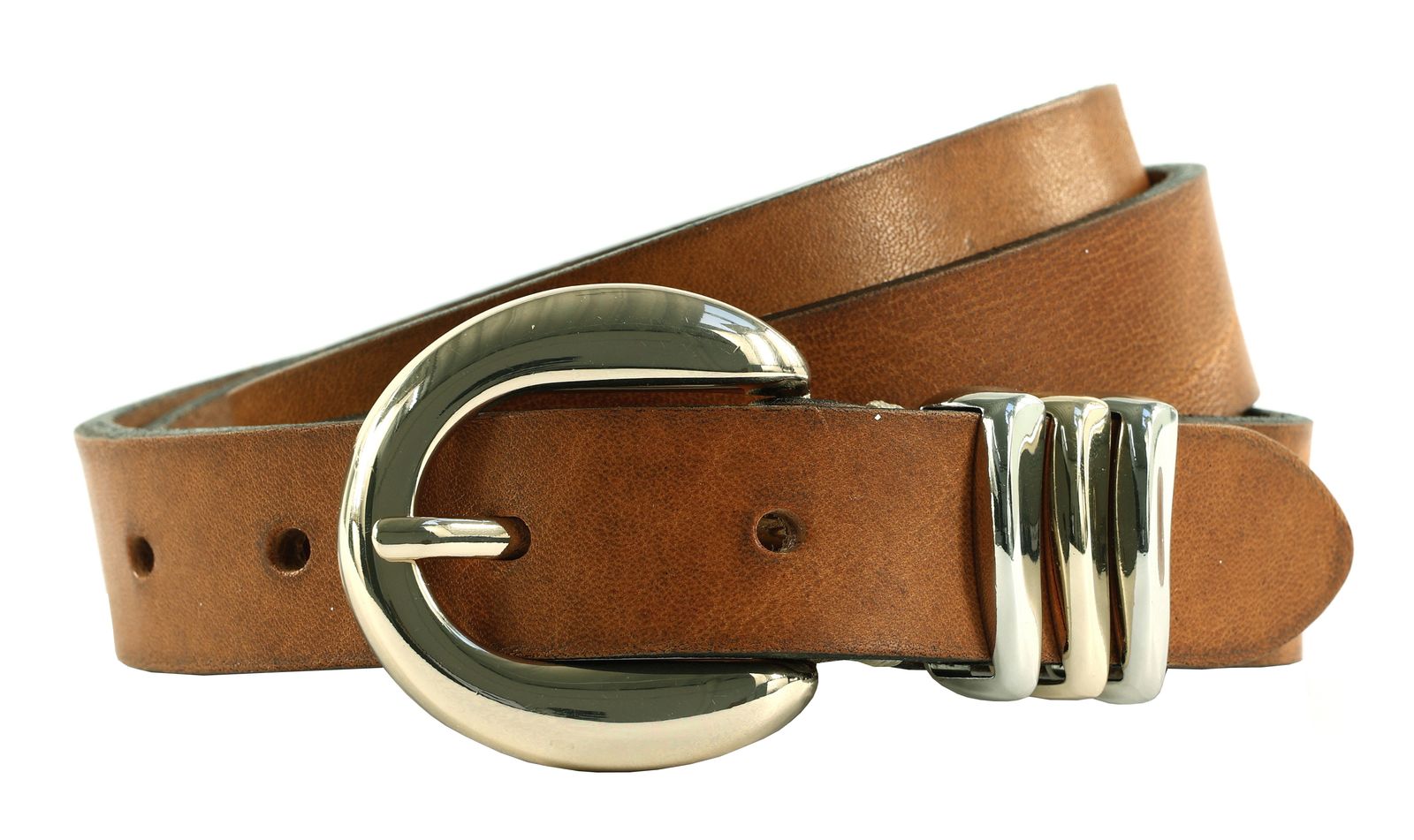 b.belt Valeria 25mm Leather Belt W95 Cognac