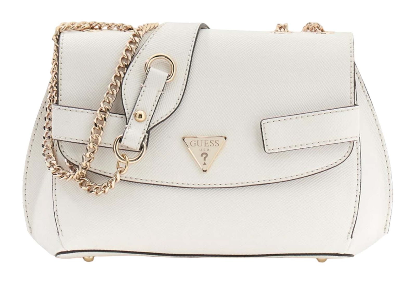 GUESS Serenova Convertible Xbody Flap Bag Cream White