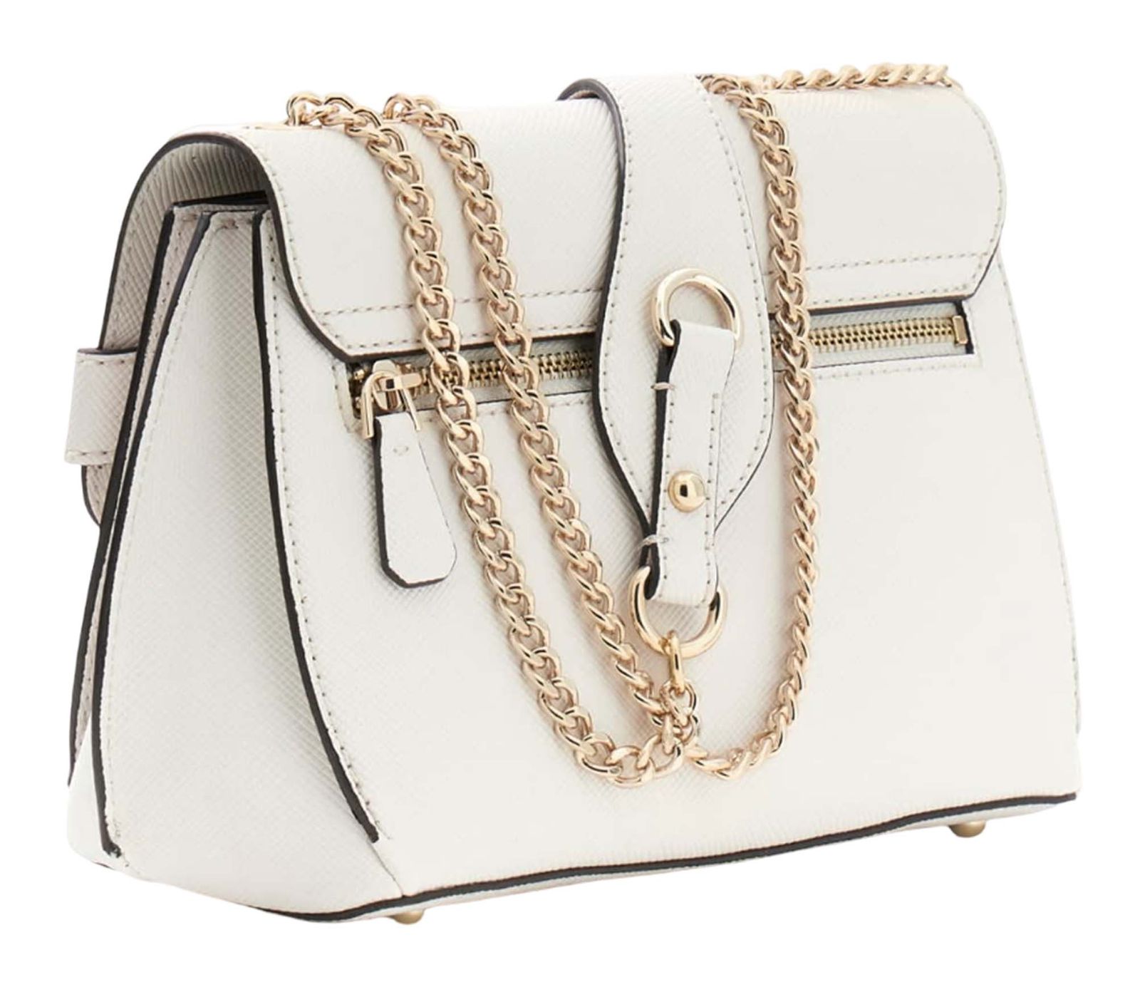 GUESS Serenova Convertible Xbody Flap Bag Cream White GUESS Serenova Convertible Xbody Flap Bag Cream White