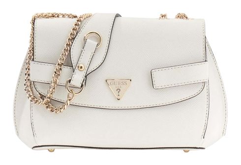 GUESS Serenova Convertible Xbody Flap Bag Cream White