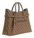 GUESS Yesba Girlfriend Satchel Bag Latte Logo