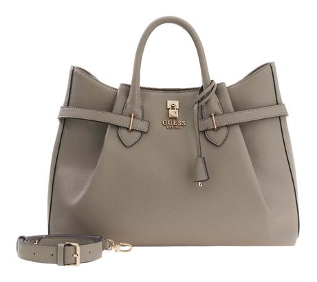 GUESS Yesba Girlfriend Satchel Bag Dark Taupe