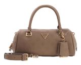 GUESS Cresidia II Box Satchel Dark Taupe Logo GUESS Cresidia II Box Satchel Dark Taupe Logo