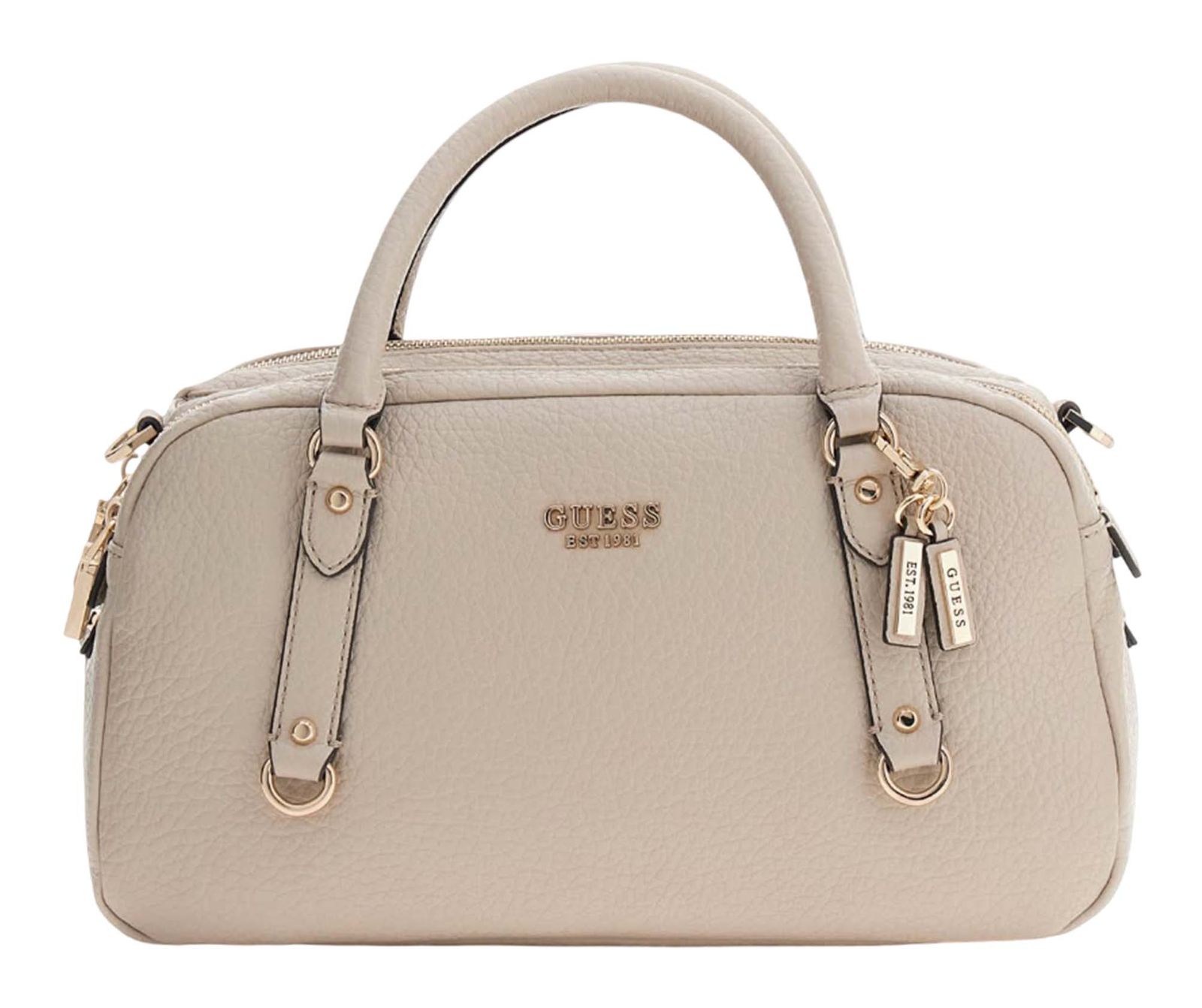 GUESS Marsha Box Satchel Light Taupe GUESS Marsha Box Satchel Light Taupe