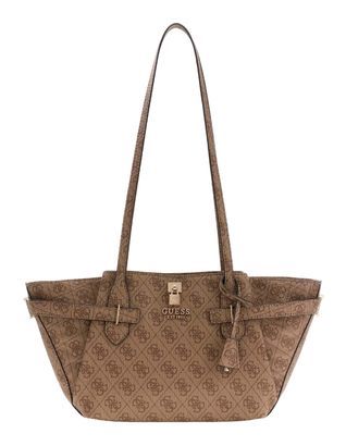 GUESS Yesba Girlfriend Shoulder Satchel Bag Latte Logo