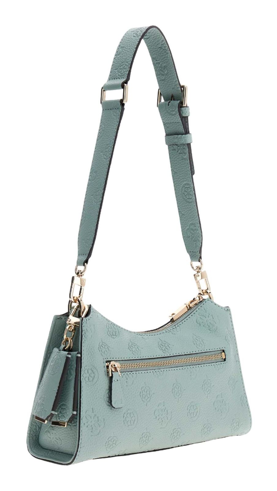 GUESS Cresidia II Top Zip Shoulder Bag Light Sage Logo GUESS Cresidia II Top Zip Shoulder Bag Light Sage Logo