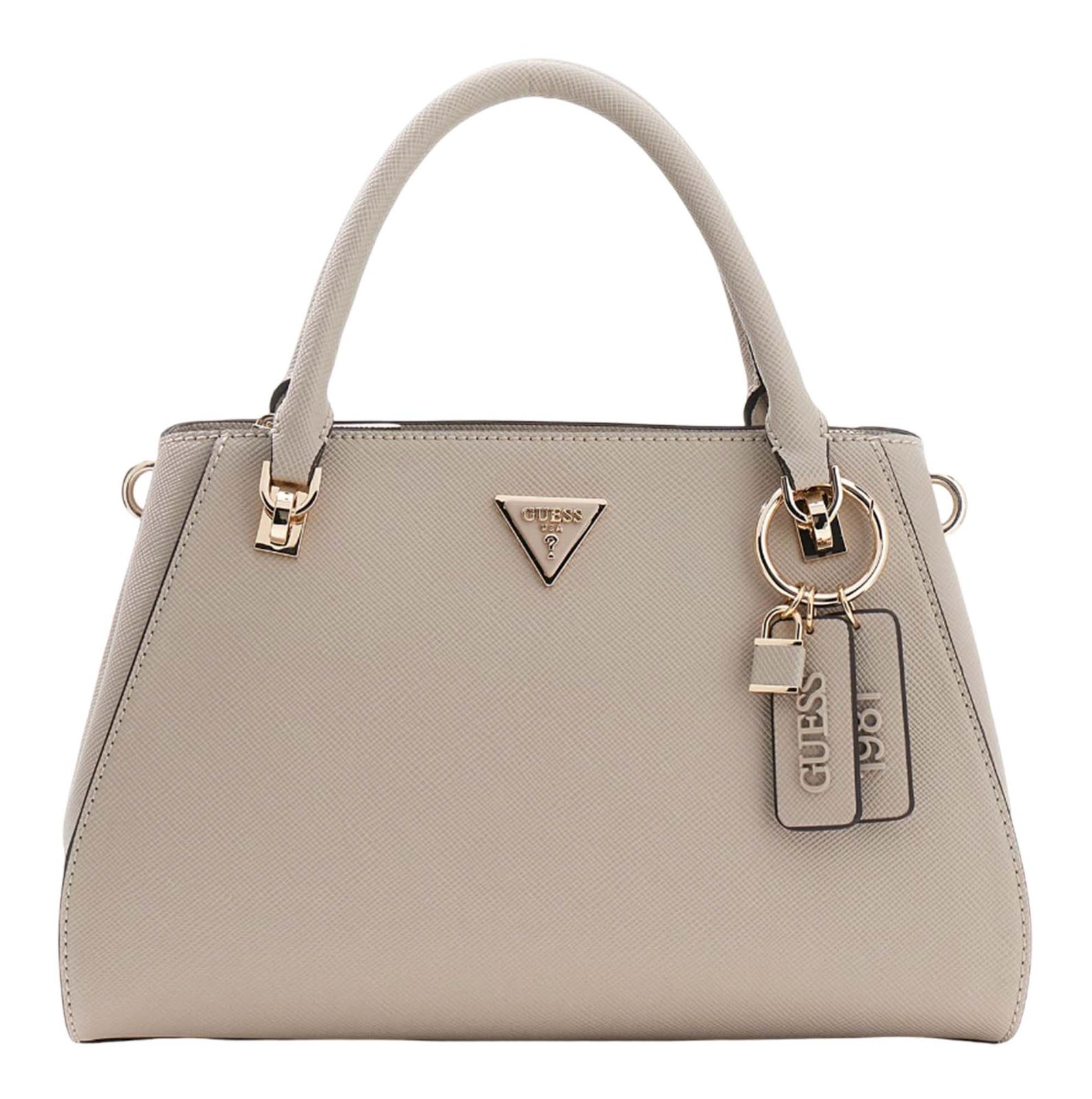 GUESS Noelle II Luxury Satchel Taupe GUESS Noelle II Luxury Satchel Taupe