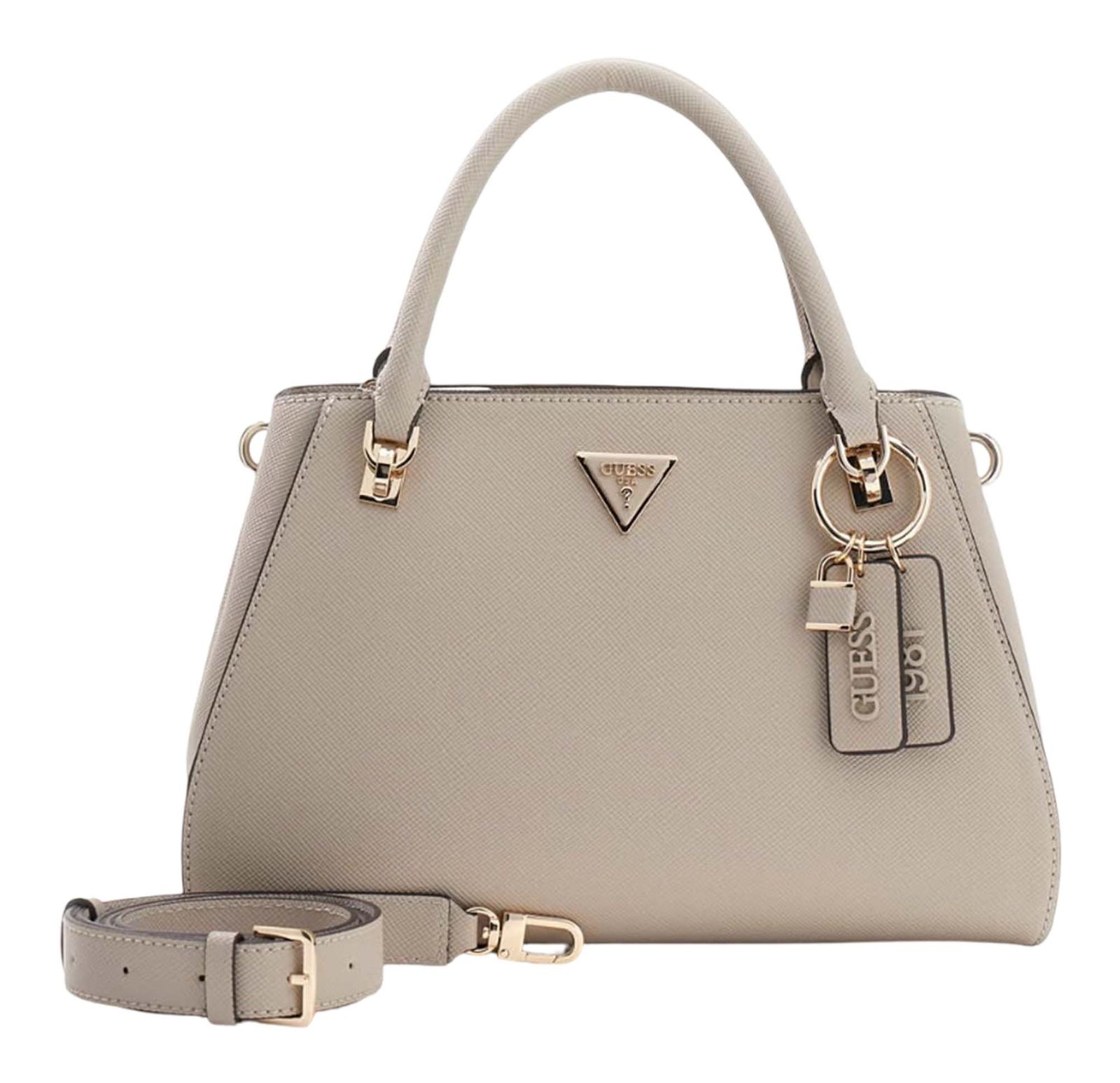 GUESS Noelle II Luxury Satchel Taupe