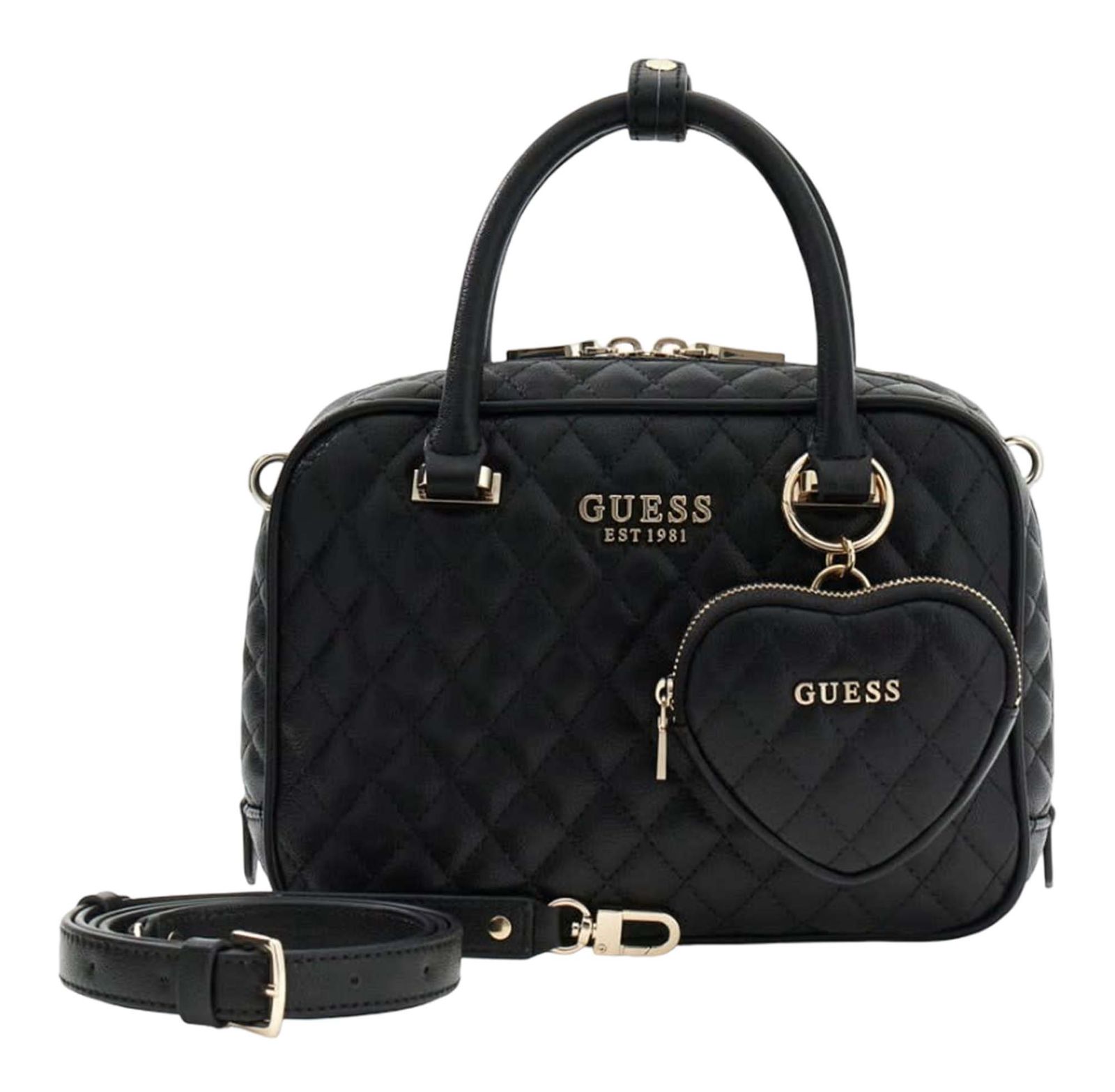 GUESS Atabey Box Satchel Black