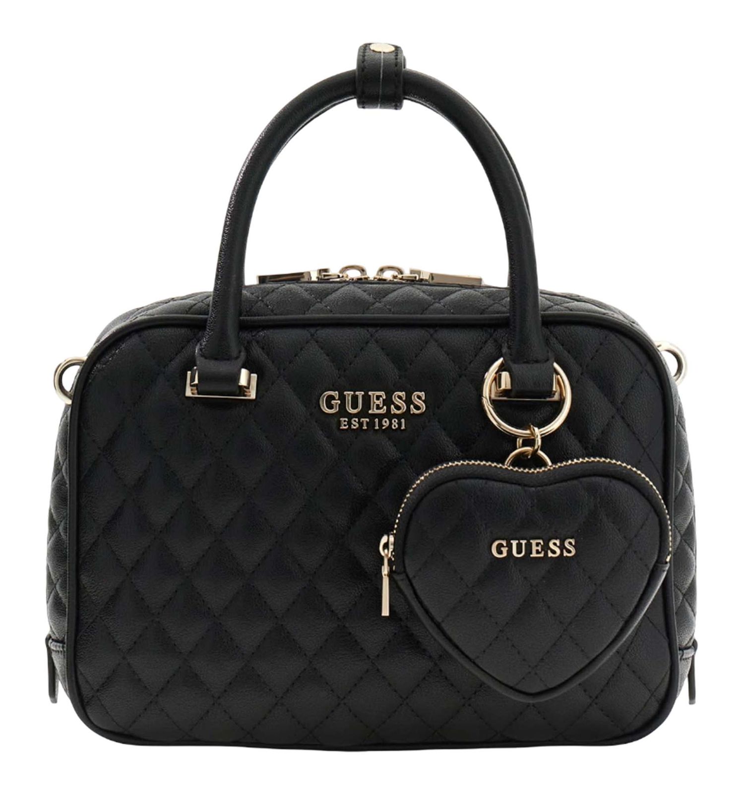 GUESS Atabey Box Satchel Black GUESS Atabey Box Satchel Black