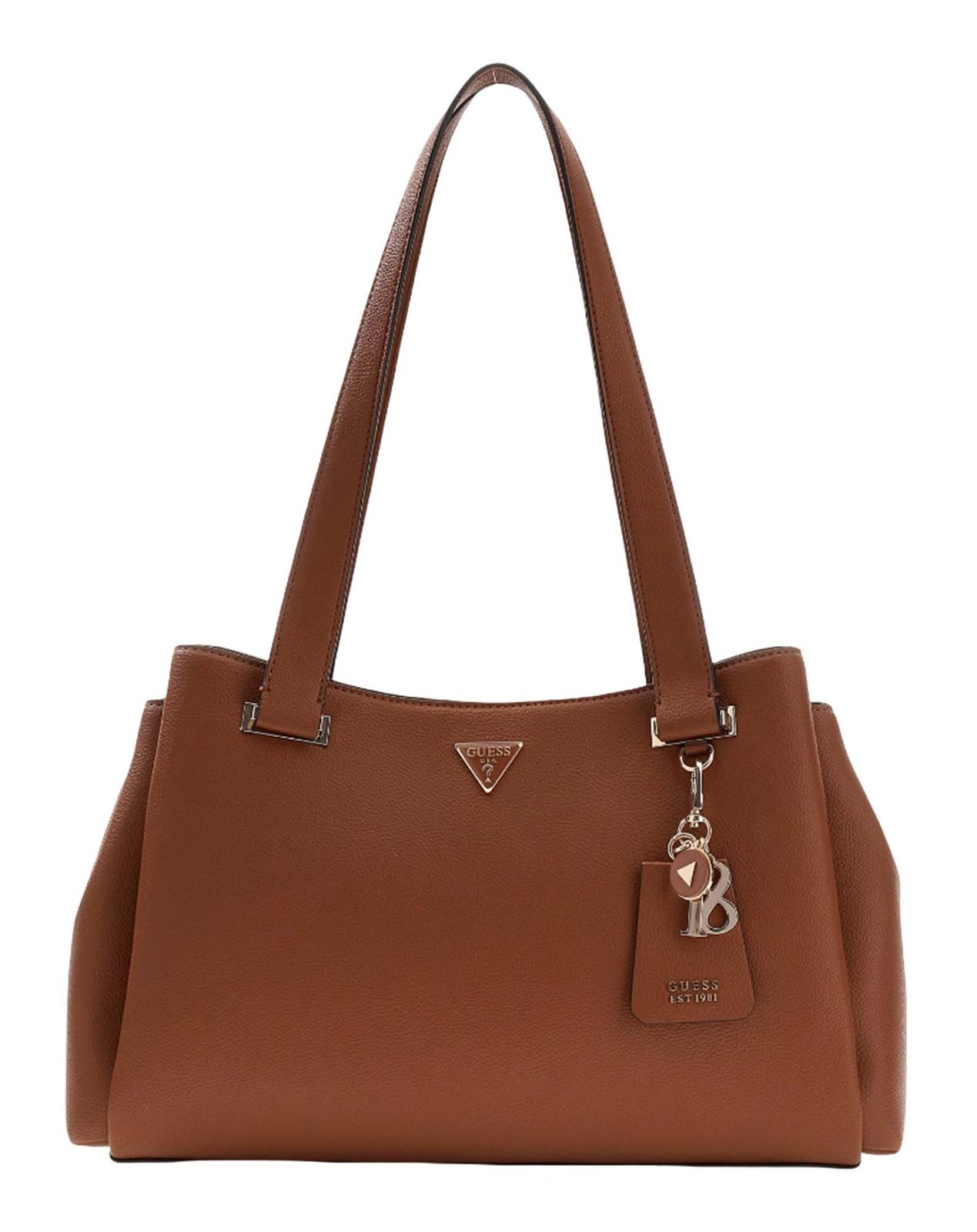 GUESS Evie Girlfriend Carryall Cognac