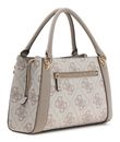GUESS Karnilla Logo Girlfriend Satchel Dark Taupe Logo