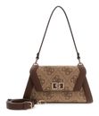 GUESS Karnilla Flap Shoulder Bag Latte Logo / Brown