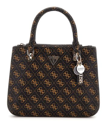 GUESS Noelle II Multi Compartment Satchel S Brown Logo