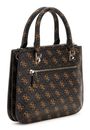 GUESS Noelle II Multi Compartment Satchel S Brown Logo