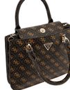 GUESS Noelle II Multi Compartment Satchel S Brown Logo