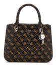GUESS Noelle II Multi Compartment Satchel S Brown Logo