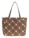 GUESS Eliette Logo Travel Tote Latte Logo / Ginger