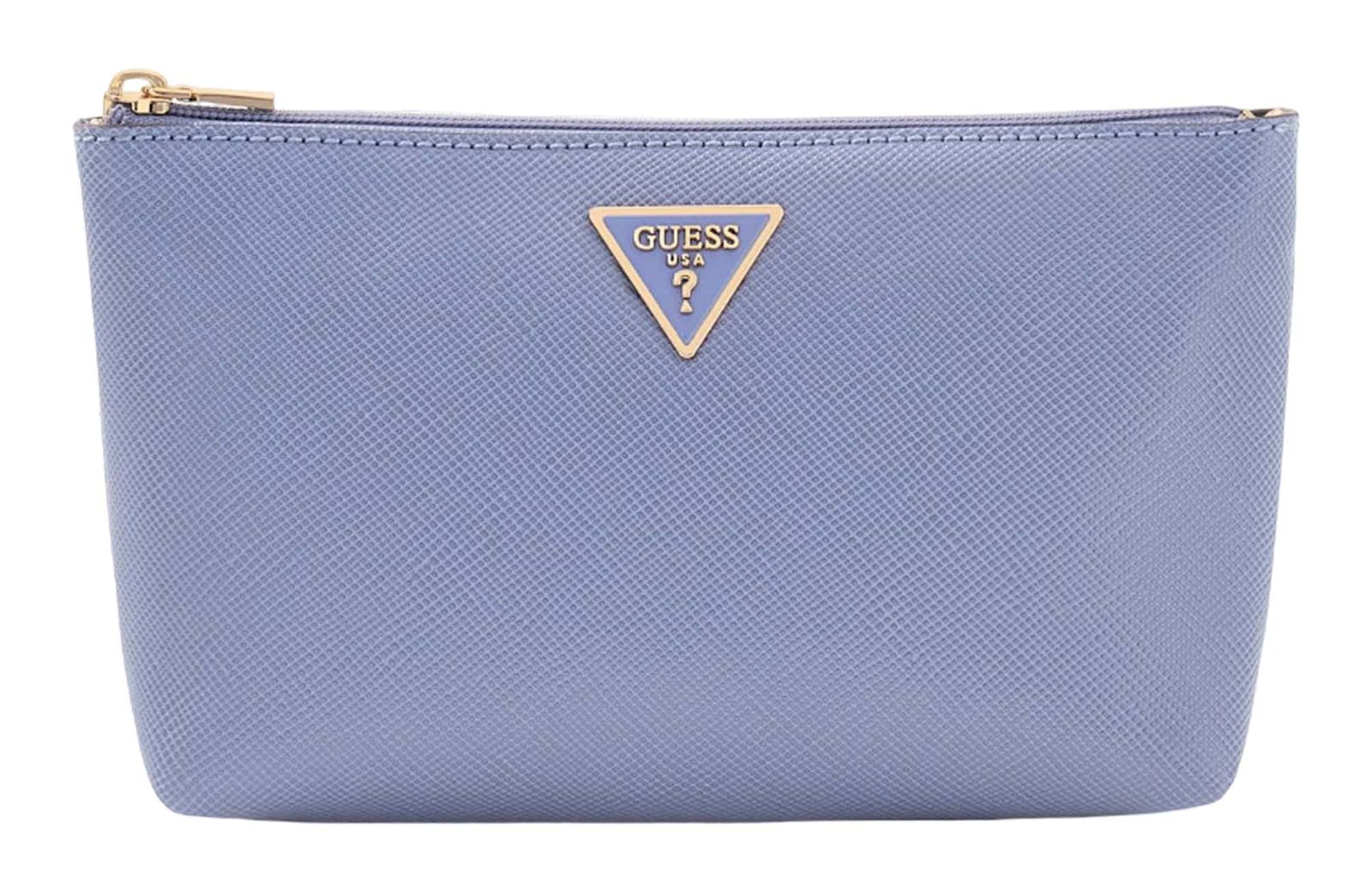 GUESS Laurel II Wristlet Pouch Grey Blue