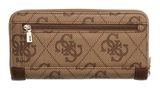 GUESS Karnilla Logo Large Zip Around Wallet L Latte Logo / Brown