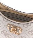 GUESS Karnilla Logo Shoulder Bag Dark Taupe Logo