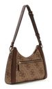 GUESS Karnilla Logo Shoulder Bag Latte Logo / Brown