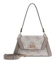 GUESS Karnilla Flap Shoulder Bag Dark Taupe Logo