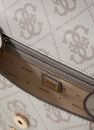 GUESS Karnilla Flap Shoulder Bag Dark Taupe Logo