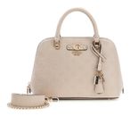 GUESS Dita Dome Satchel Bag Light Taupe Logo