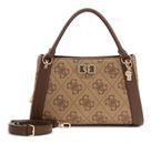 GUESS Karnilla Logo Girlfriend Satchel Latte Logo / Brown GUESS Karnilla Logo Girlfriend Satchel Latte Logo / Brown
