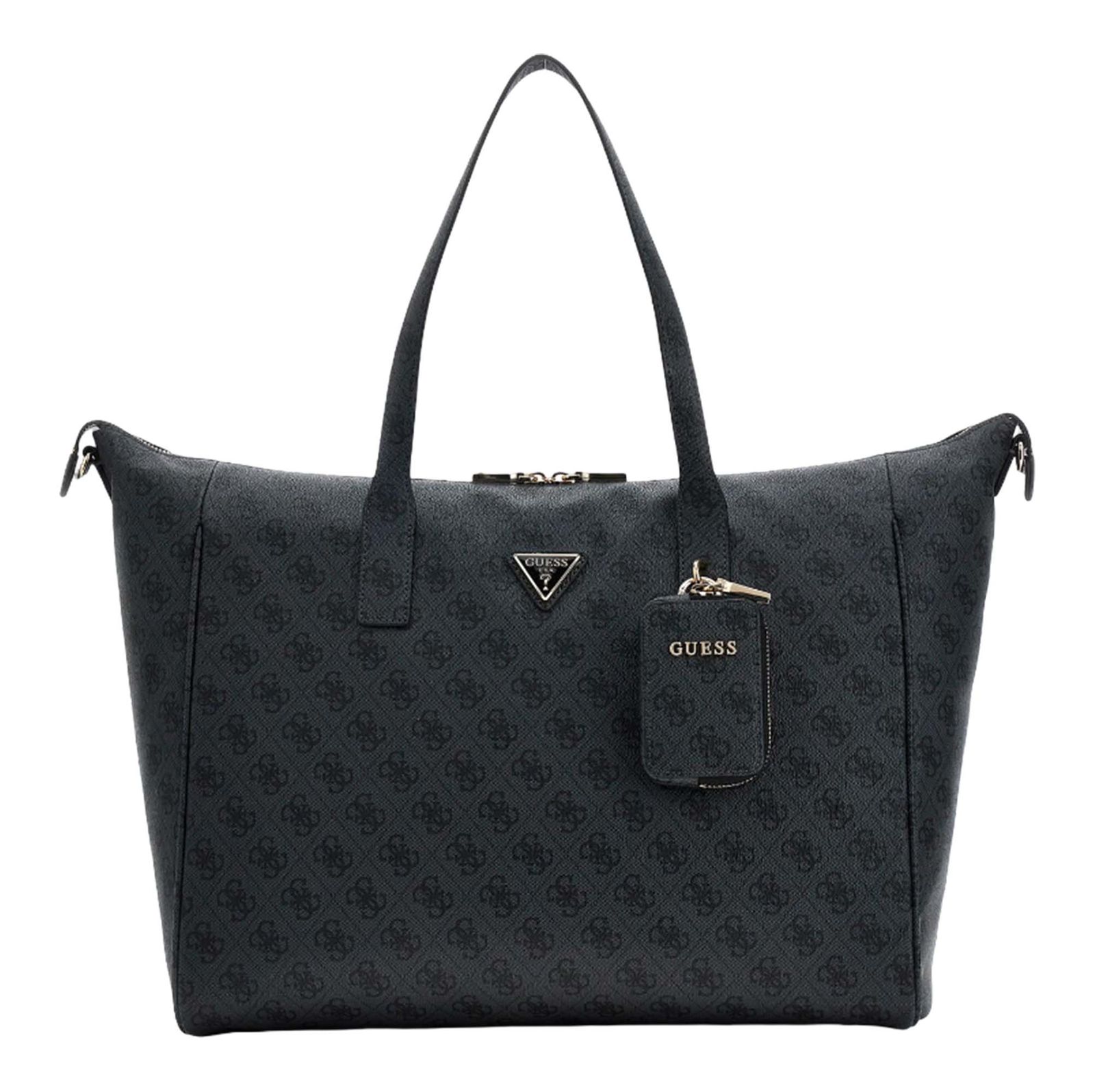 GUESS Latona Travel Carryon Tote L Coal Logo GUESS Latona Travel Carryon Tote L Coal Logo