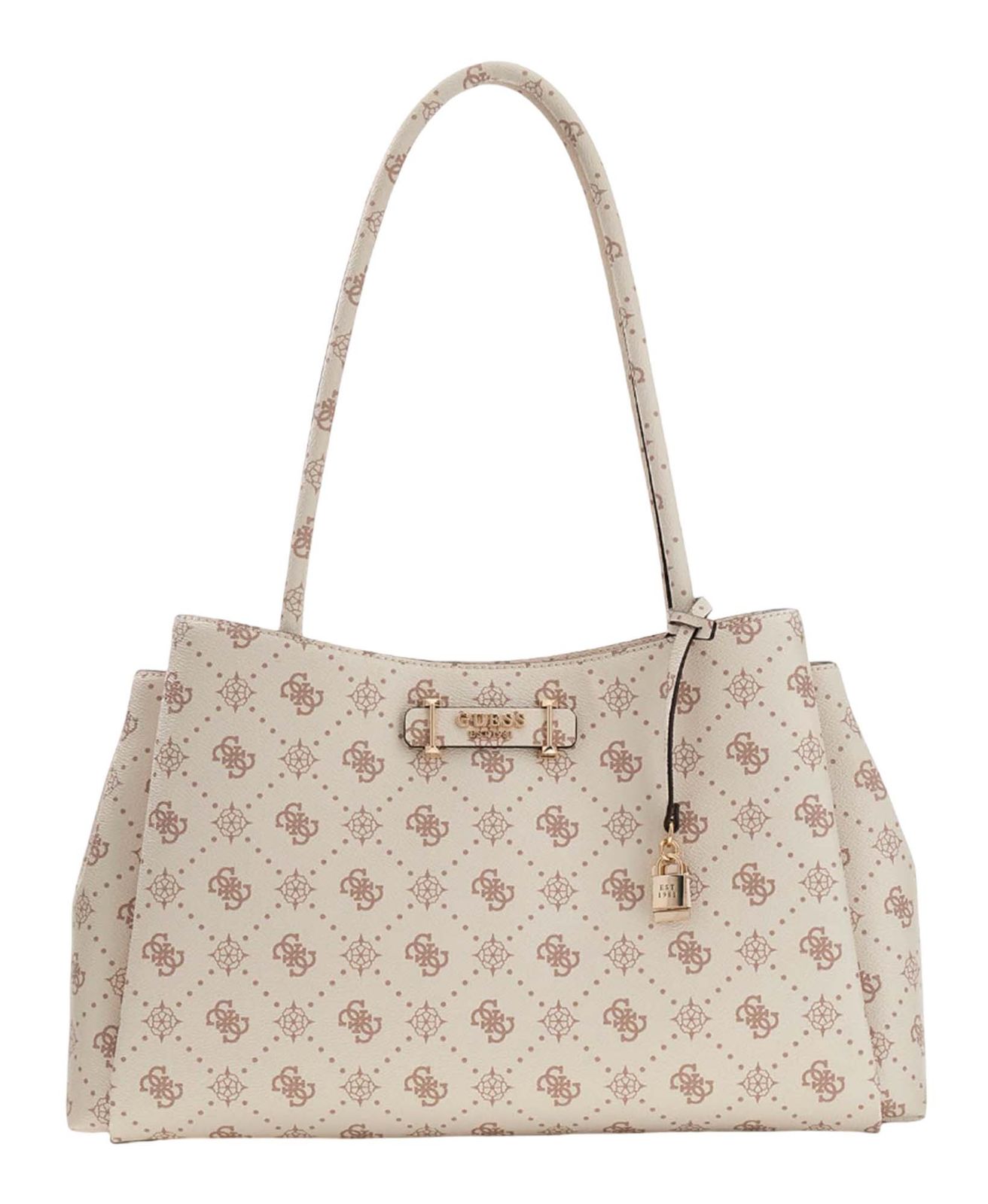 GUESS Carrie Logo Girlfriend Carryall Vanilla Logo