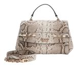 GUESS Melinda Top Handle Flap Bag Natural