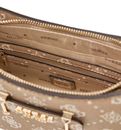 GUESS Carrie Logo Top Zip Shoulder Bag Biscotti Logo