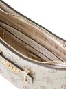 GUESS Carrie Logo Top Zip Shoulder Bag Vanilla Logo