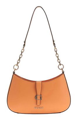GUESS Carrie Top Zip Shoulder Bag Apricot