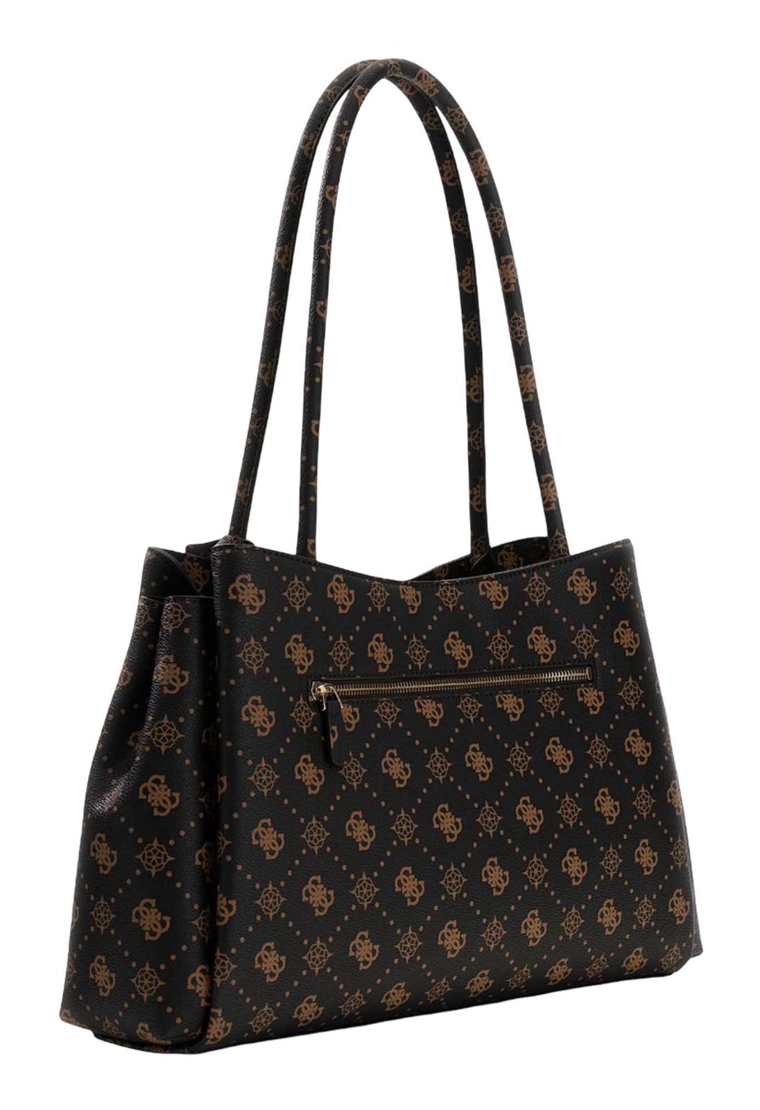 GUESS Carrie Logo Girlfriend Carryall Espresso Logo GUESS Carrie Logo Girlfriend Carryall Espresso Logo