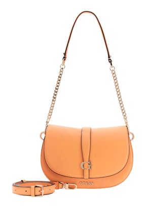 GUESS Carrie Flap Shoulder Bag Apricot