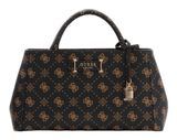 GUESS Carrie Logo Girlfriend Satchel Espresso Logo