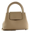 LANCASTER Carla Flap Hand Bag With Clasp Beige
