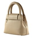 LANCASTER Carla Flap Hand Bag With Clasp Beige
