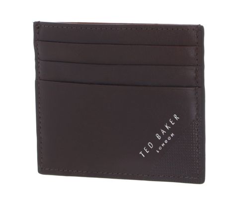 Ted Baker Raffles Embossed Corner Leather Cardholder Brown