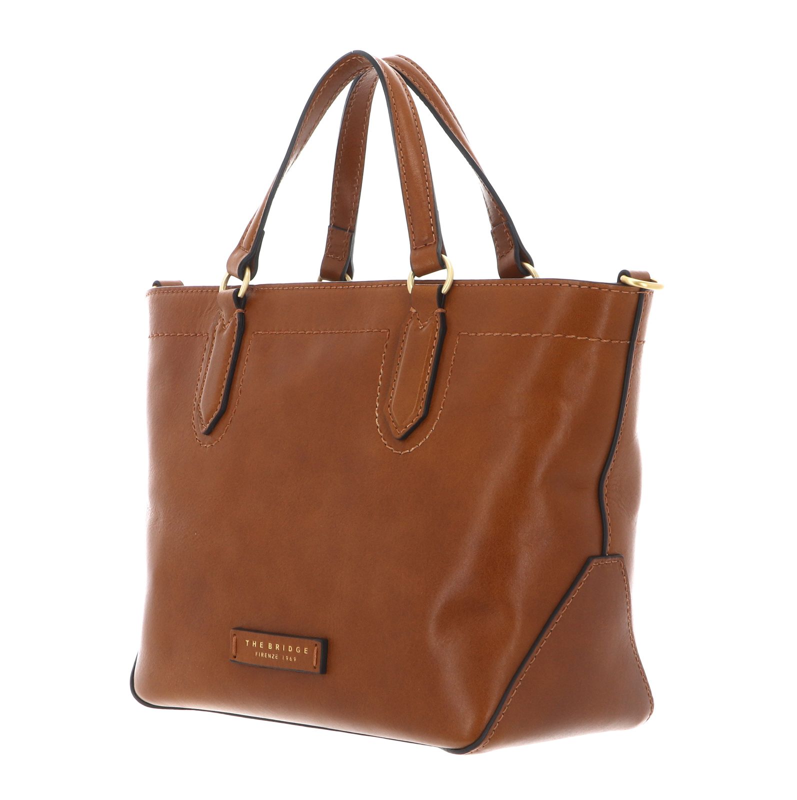 THE BRIDGE Larissa Handbag With Shoulder Bag Cognac / Oro THE BRIDGE Larissa Handbag With Shoulder Bag Cognac / Oro