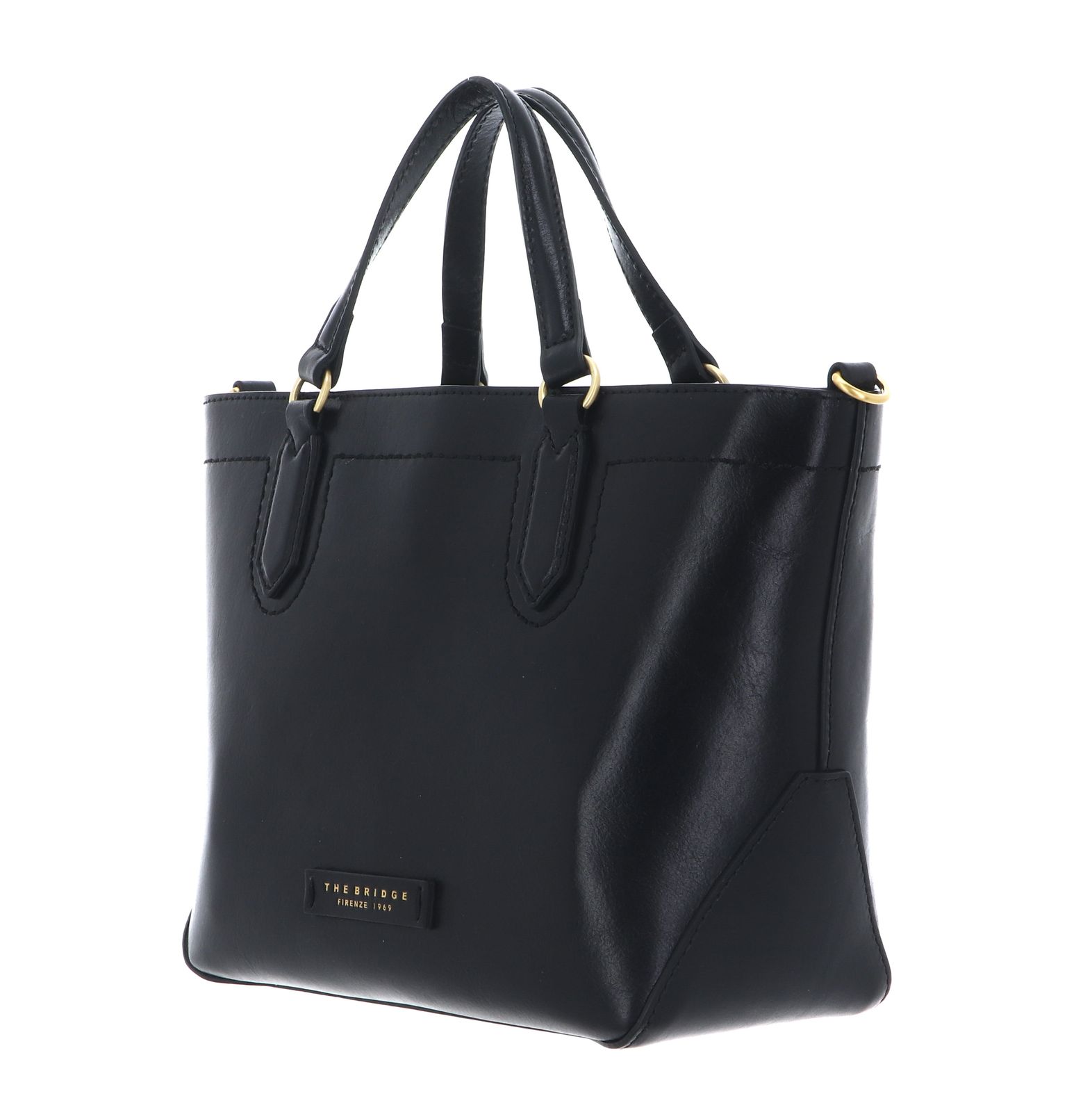 THE BRIDGE Larissa Handbag With Shoulder Bag Nero / Oro THE BRIDGE Larissa Handbag With Shoulder Bag Nero / Oro