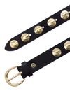 b.belt Luna Gold Leather Belt W105 Black