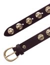 b.belt Luna Gold Leather Belt W100 Dark Brown