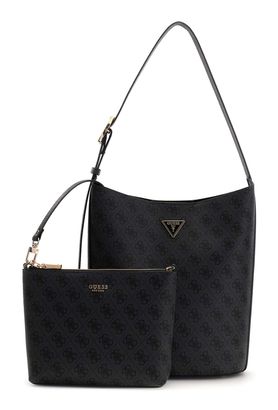 GUESS Meridian II Bucket Bag Coal Logo
