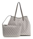GUESS Eco Victtoria Large 2 In 1 Tote Dark Taupe Logo GUESS Eco Victtoria Large 2 In 1 Tote Dark Taupe Logo